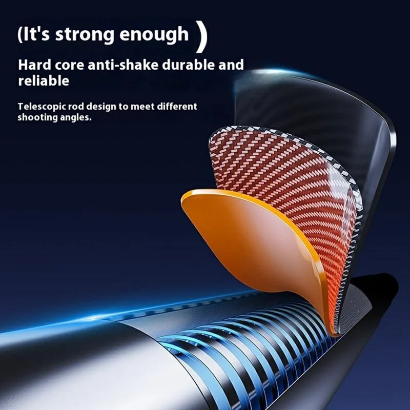 A07 Mini Bluetooth-compatible Selfie Stick with Dual Fill Lights Cell Phone Metal Tripod Stand - Black