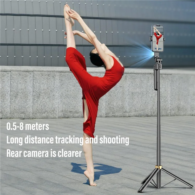 CL11 AI Suporte para Transmissão ao Vivo com Rastreamento Inteligente, Gimbal, Tripé e Bastão de Selfie Bluetooth