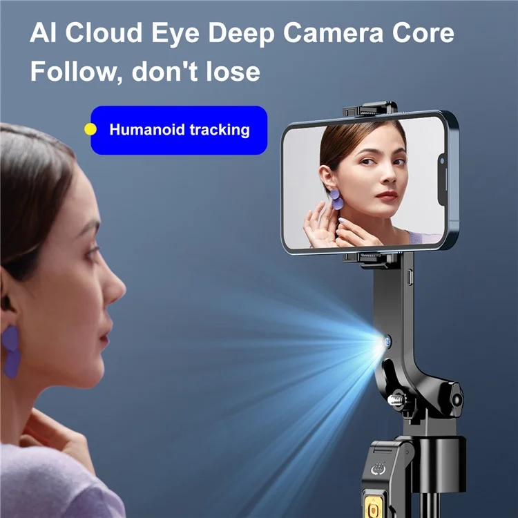 CL11 AI Suporte para Transmissão ao Vivo com Rastreamento Inteligente, Gimbal, Tripé e Bastão de Selfie Bluetooth