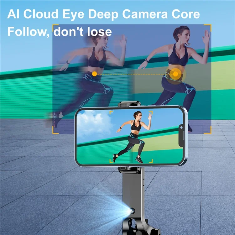 CL11-P Bastão de Selfie Inteligente com IA para Transmissão ao Vivo, Suporte de Chão de 1,8m com Estabilização de Movimento e Bluetooth