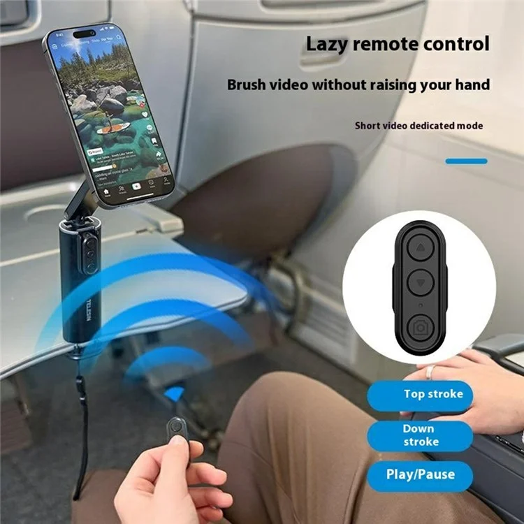 Soporte de Montaje con Control Remoto TELESIN P1-HSS-02 para Grabación de Vídeo de Vlogging - Tipo Magnético