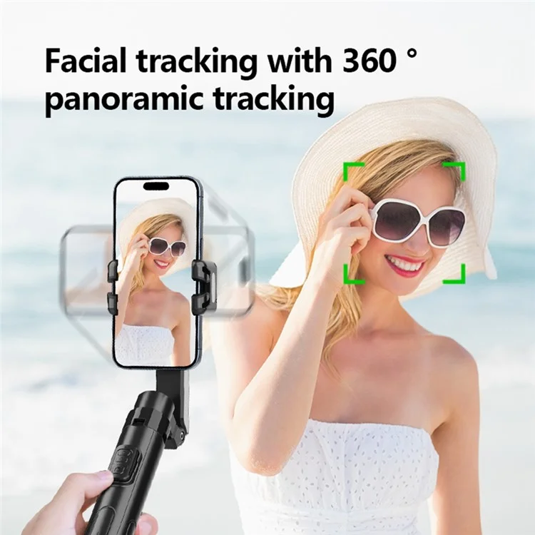 C16 AI Auto Tracking Selfie Stick Phone Bluetooth-Compatible Remote Control Shooting Stand with 2 Fill Lights