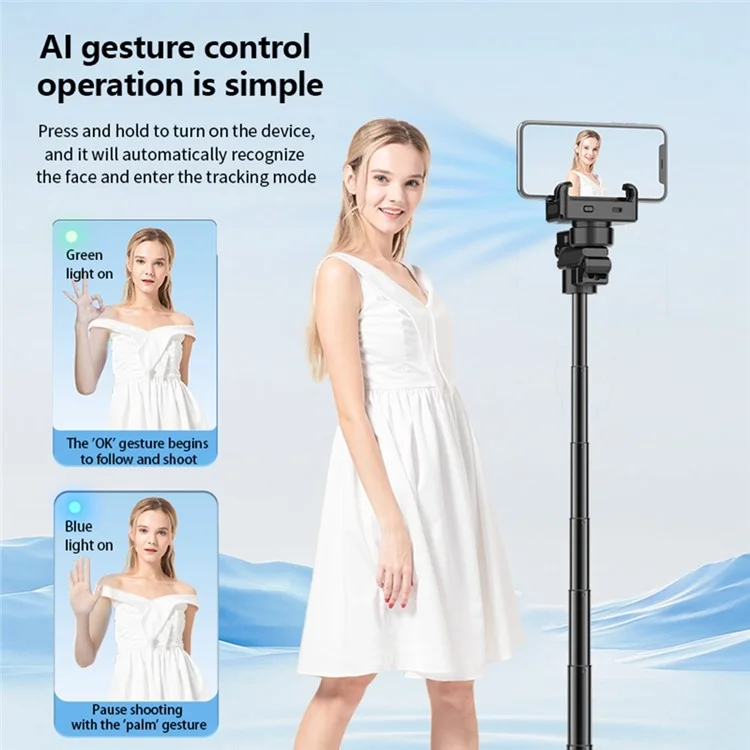 C16 AI Auto Tracking Selfie Stick Smartphone Bluetooth-Compatible Remote Control Shooting Stand