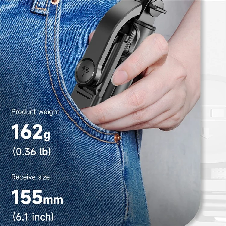 Q21S Mini Detachable Bluetooth-Compatible Selfie Stick Smartphones Extendable Tripod Stand with Fill Light