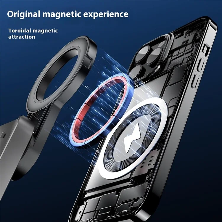 P15-C 2 In 1 Magnetic Phone Holder Telescopic Selfie Stick Portable Tripod Stand with Keyring - White