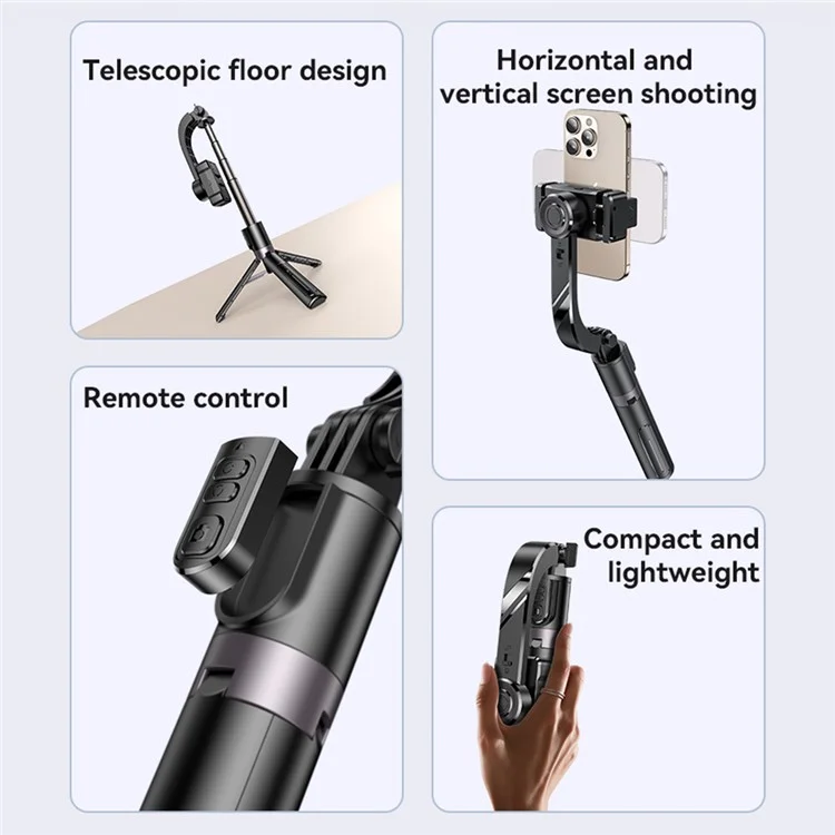 YESIDO SF28 Smartphone Gimbal Stabilizer Selfie Stick Bluetooth-Compatible Tripod with Remote Control