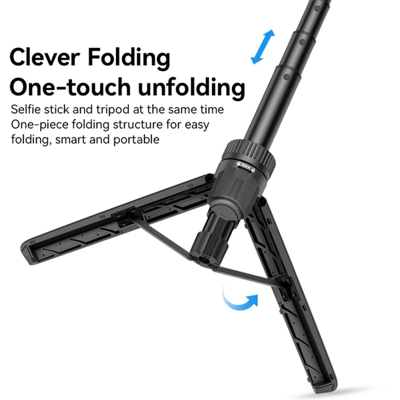 YESIDO SF26 5-dels udvidelig kuglehoved-gimbal klappbart stativ med koldsko