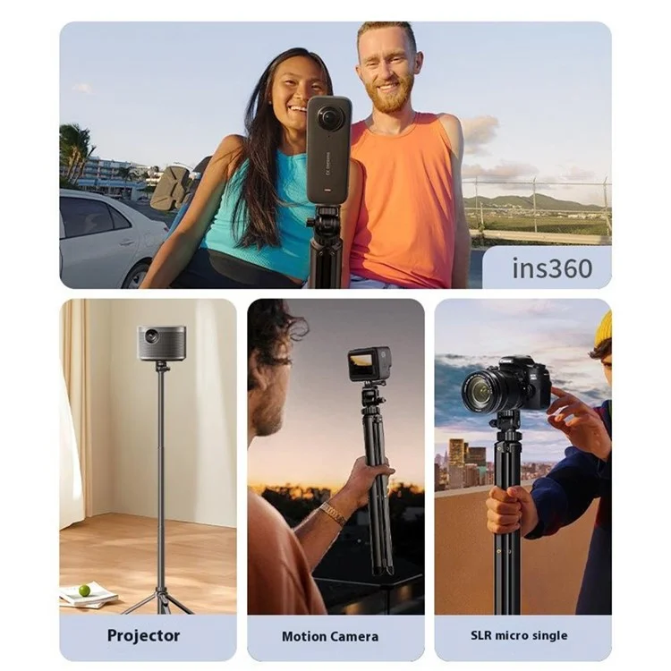 T01 Portable Tripod for Smartphone Bluetooth-Compatible Selfie Stick Multifunctional Live Streaming Stand