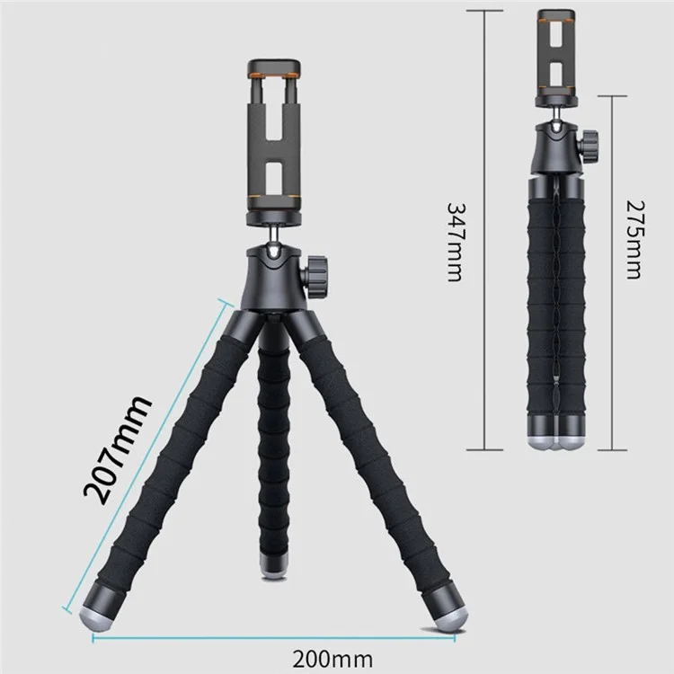 Trípode Flexible OT-01 Pulpo para Escritorio con Control Remoto para Transmisión en Directo y Grabación de Cámara