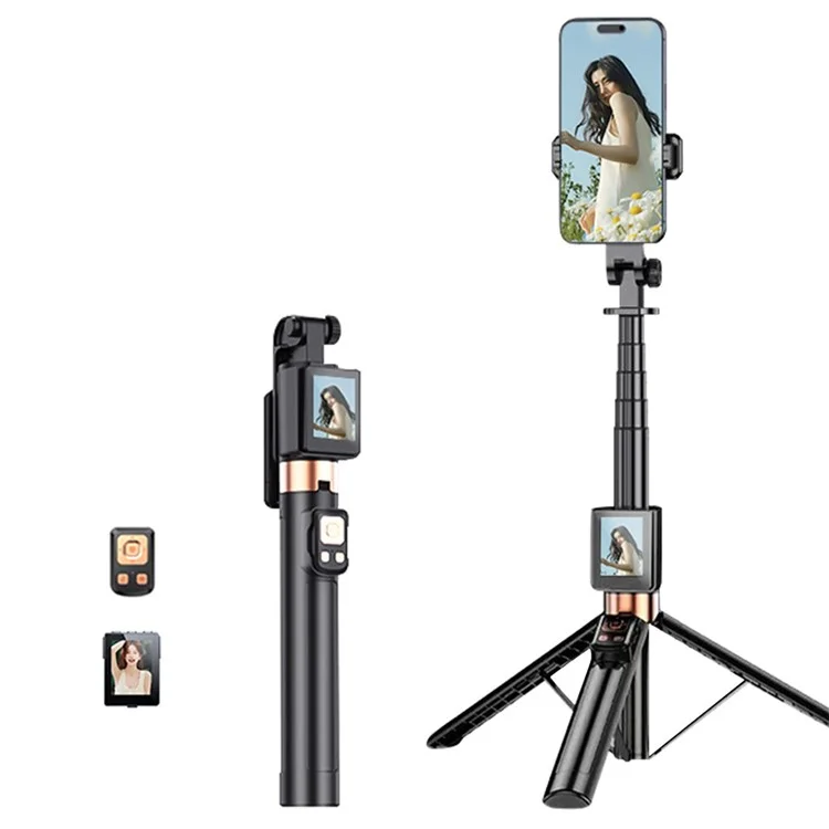 XIAOMIYOUPIN FUNSNAP CL07 Selfie Stick con Proiezione in Tempo Reale, Schermo Estendibile 1,7m con Telecomando