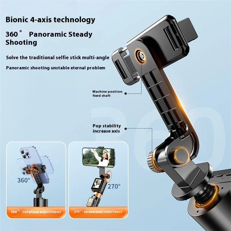 XIAOMIYOUPIN FUNSNAP CL07 Selfie Stick con Proiezione in Tempo Reale, Schermo Estendibile 1,7m con Telecomando