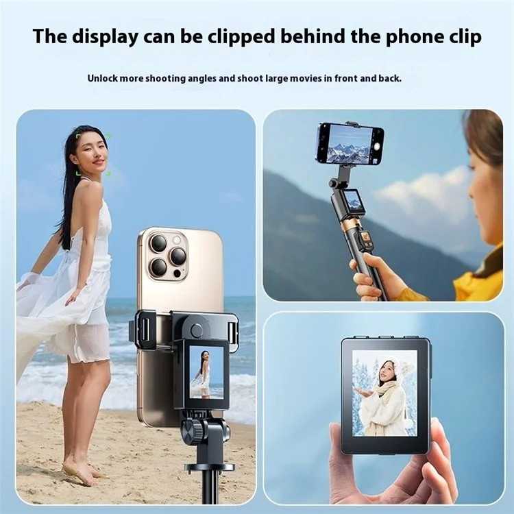 XIAOMIYOUPIN FUNSNAP CL07 Selfie Stick con Proiezione in Tempo Reale, Schermo Estendibile 1,7m con Telecomando