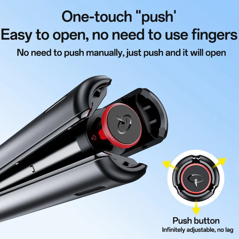 YESIDO SF30 Pop Up Tripod 1.7m Extendable Bluetooth-Compatible Selfie Stick with Remote Control