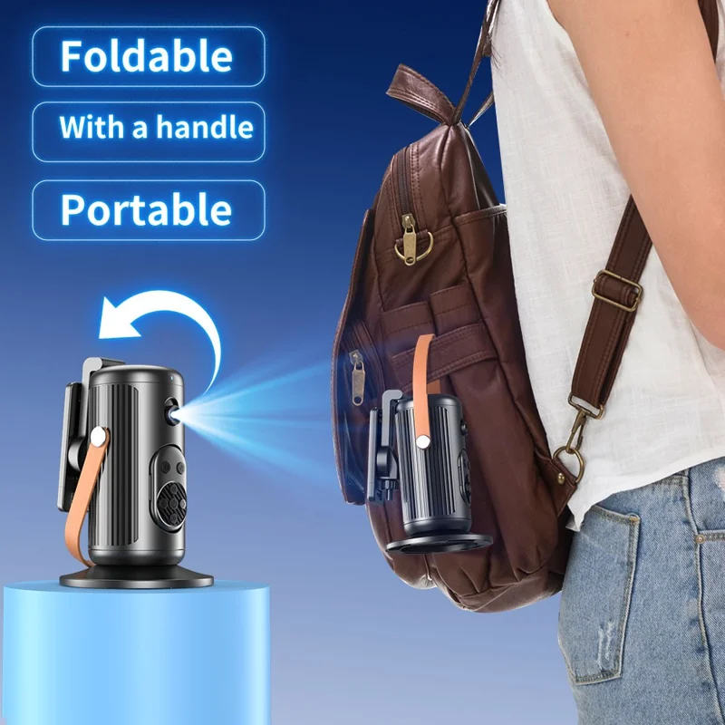 Q04 F2 Stabilisateur de cardan intelligent pour smartphone avec suivi facial AI, télécommande + 2 lumières d'appoint pour streaming en direct