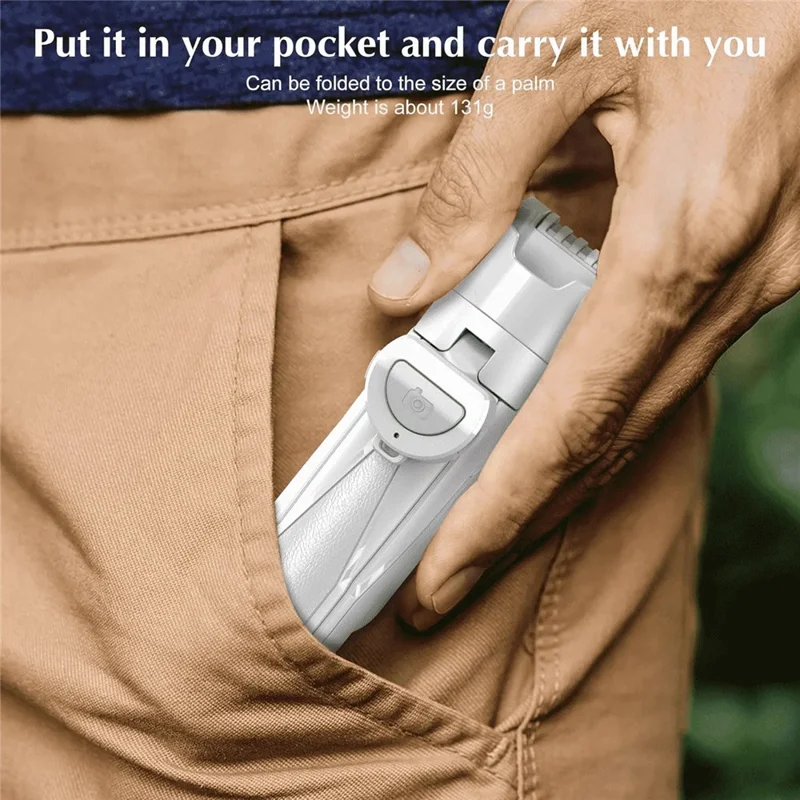 JMARY MT-18 Mini Tripé Bastão de Selfie para Celular com Controle Sem Fio para Transmissão Ao Vivo - Branco