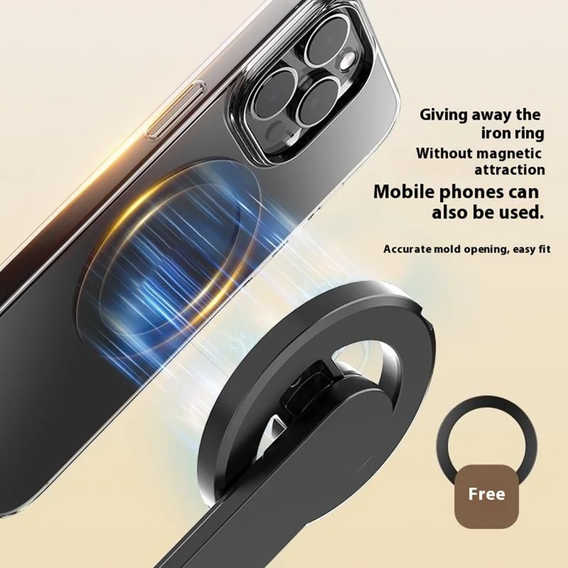 P160 Selfiestick mit magnetischem Telefonclip, kompatibel mit MagSafe Telefonhalterung Stativ - Schwarz