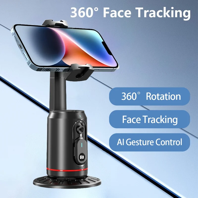 Q02 Estabilizador de Gimbal Inteligente com IA para Celular com Rastreamento Facial Automático para Transmissão ao Vivo, Sem Luz