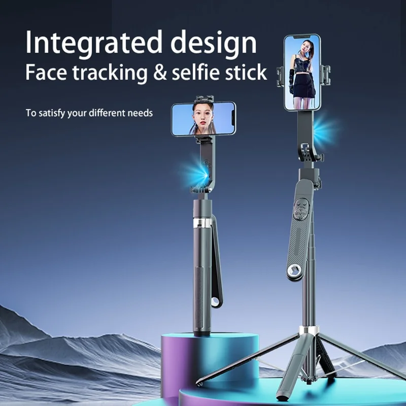 Q515TK Handyhalterung Selfiestick Ständer KI-Gesichtsverfolgung Gimbal Stabilisator für Livestreaming und Vlogging