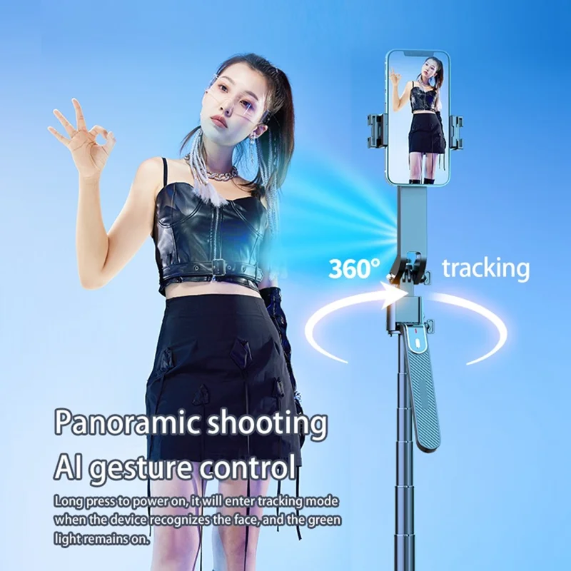 Q185 AI Selfie Stick Handheld Gimbal Stabilizer Smart Auto-Tracking Phone Live Streaming Stand