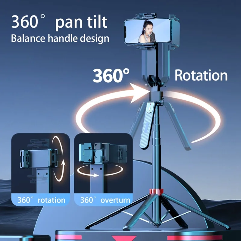 Q185 AI Selfie Stick Handheld Gimbal Stabilizer Smart Auto-Tracking Phone Live Streaming Stand