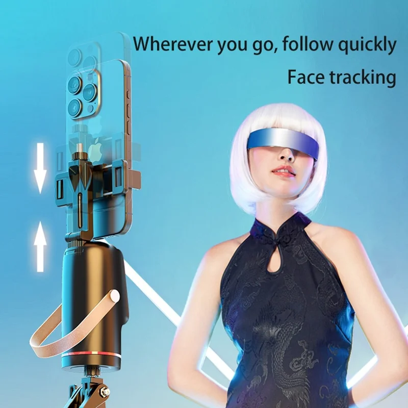 Q03 Estabilizador Inteligente de Gimbal com Rastreamento Facial AI de 360 Graus para Transmissão ao Vivo em Smartphones
