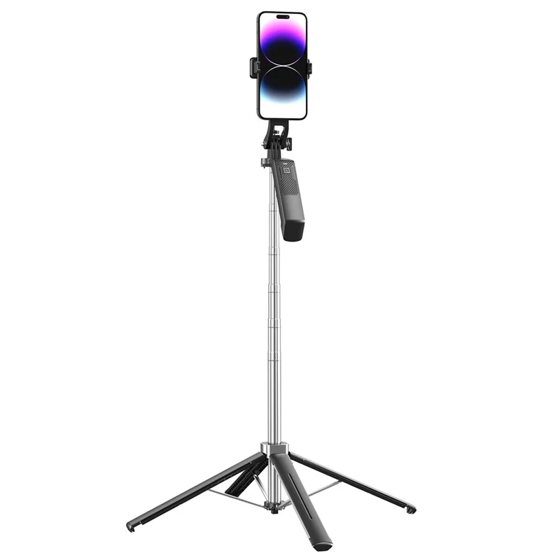 P18 Portable Travel Photography Live Streaming Selfie Stick Anti-Shake Gimbal 4-Leg Bracket - Black
