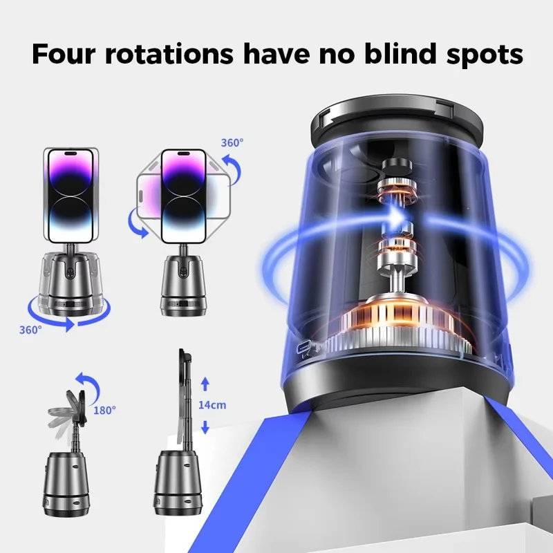 Q05 For Smartphone Magnetic Rechargeable Gimbal Stabilizer with 360° Rotation AI Face Tracking