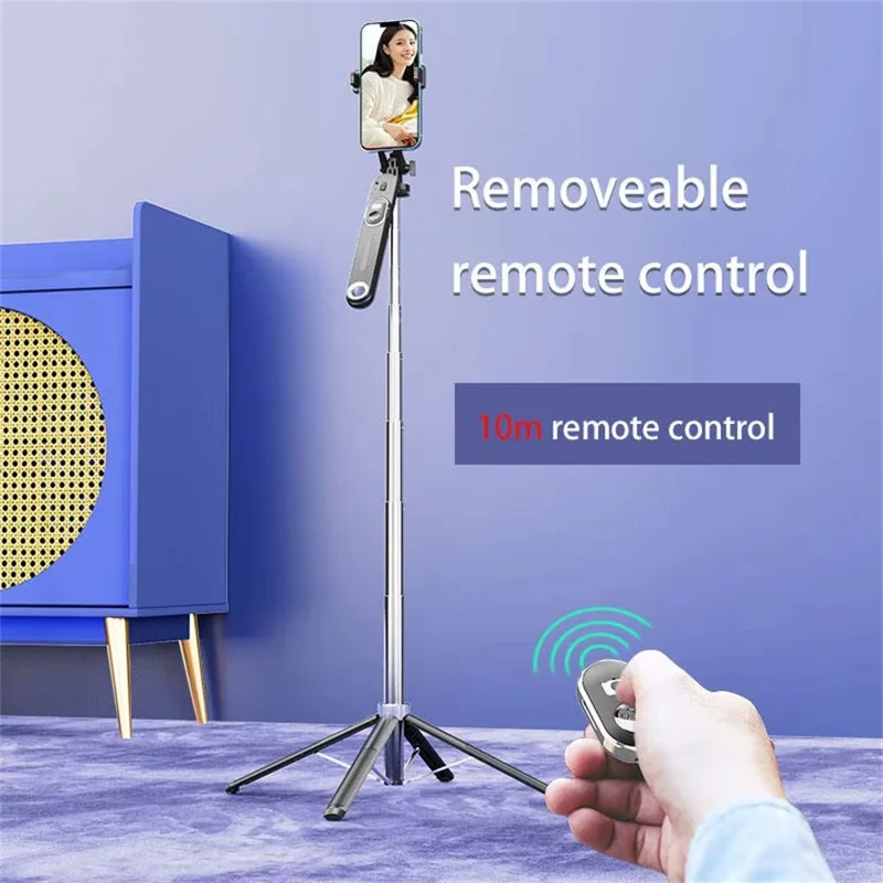 P510 V2 Dual Fill Light Extendable Phone Selfie Stick 1.8m Live Streaming Photography Four-Leg Bracket with Remote Shutter