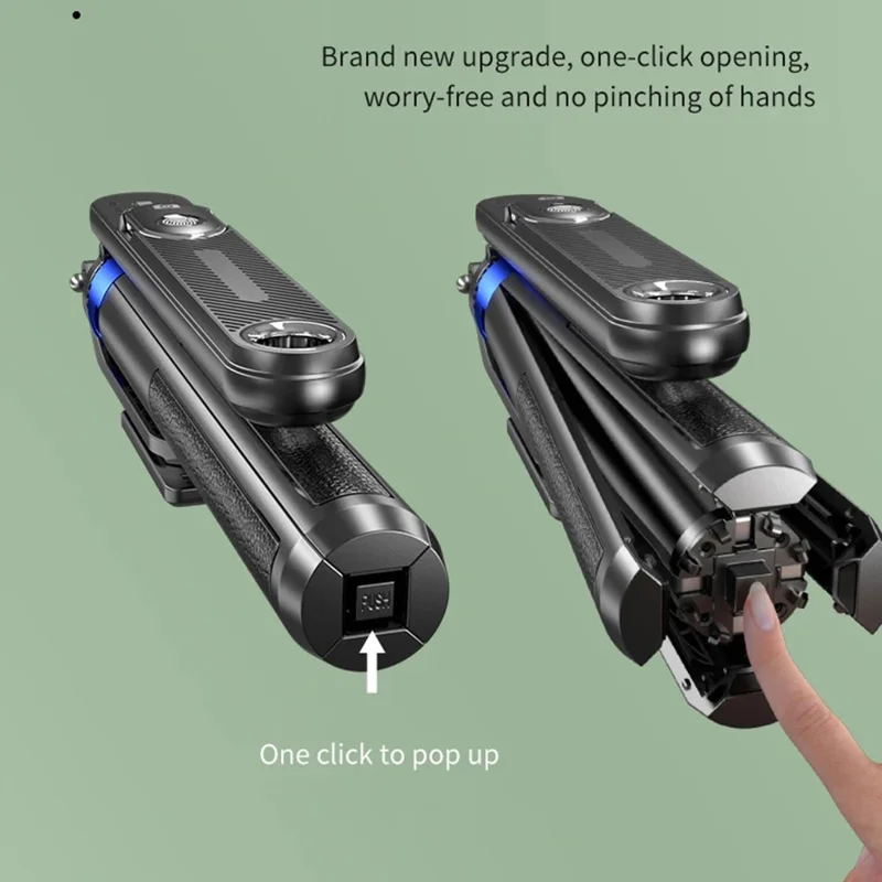 Perche P515 V2 Double Éclairage Selfie Stick Télescopique Compatible Bluetooth avec Déclencheur Photographique