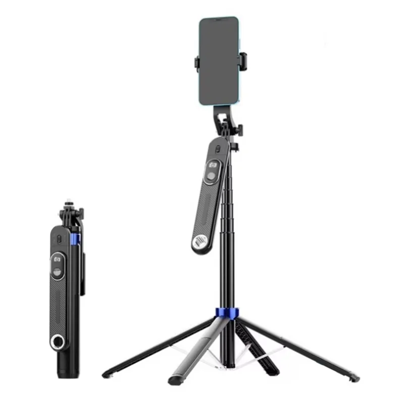 P515 V1 Single Fill Light Extendable Phone Selfie Stick Bluetooth-Compatible Shutter Photography Stand