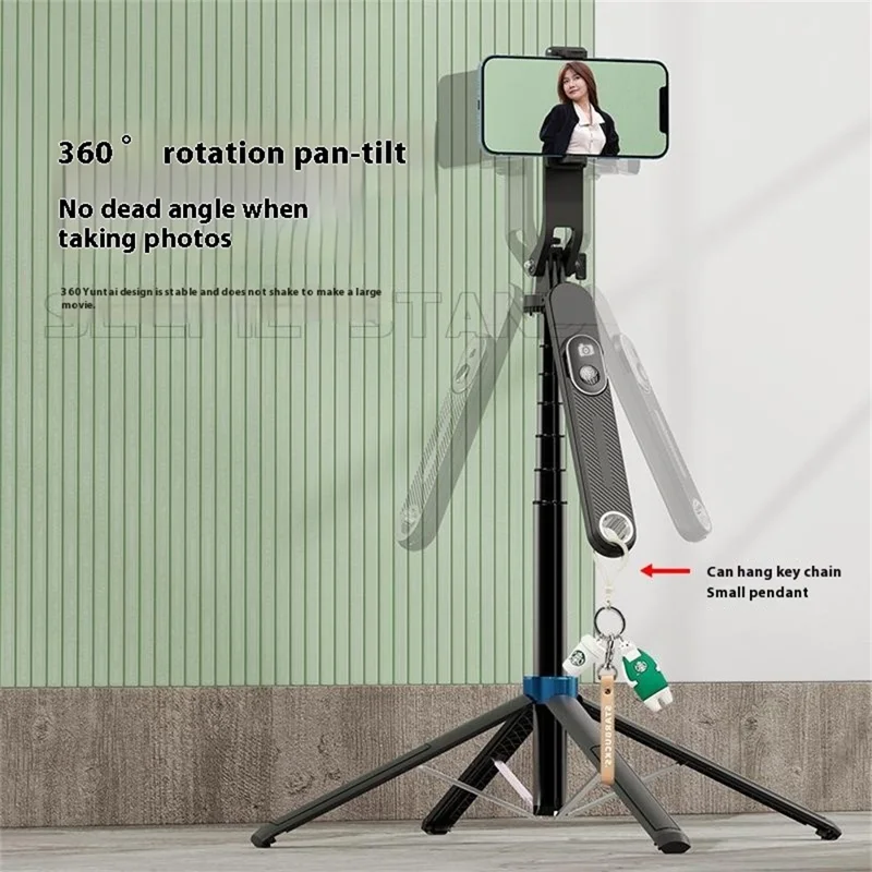P515 V1 Single Fill Light Extendable Phone Selfie Stick Bluetooth-Compatible Shutter Photography Stand