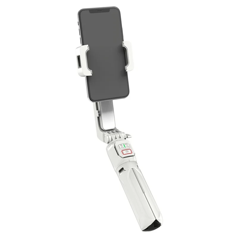 A10 Adjustable Axis Multifunction Stabilizer for Smartphone / Camera Extendable Bluetooth-compatible Stick with Fill Light (No APP) - White