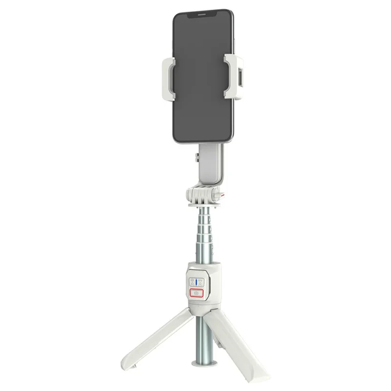 A10 Adjustable Axis Multifunction Stabilizer for Smartphone / Camera Extendable Bluetooth-compatible Stick with Fill Light (No APP) - White