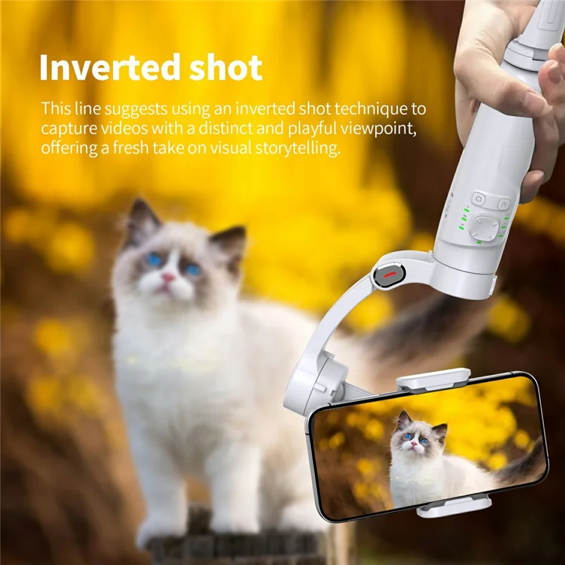 M1 Anti Shake Foldable 3 Axis Smartphone Gimbal Stabilizer Support Face Tracking Time Lapse Photograhy, with App