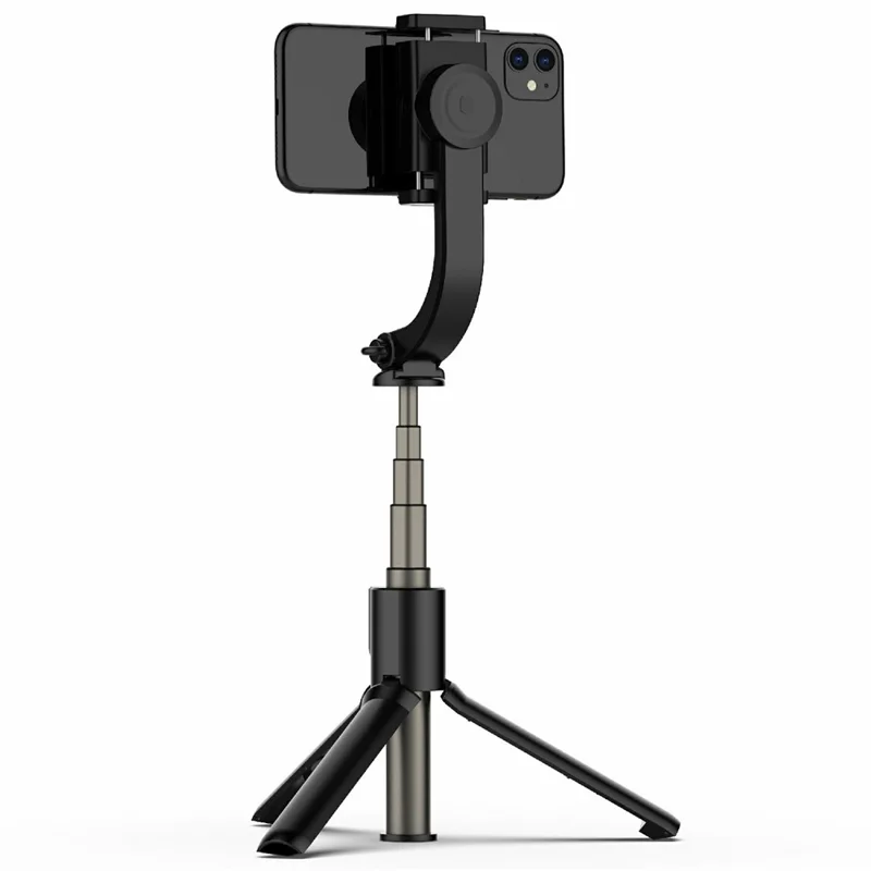 H5 Single Axis Stabilizer Smartphone Gimbal Extendable Selfie Stick Tripod with Bluetooth-Compatible Shutter - Black