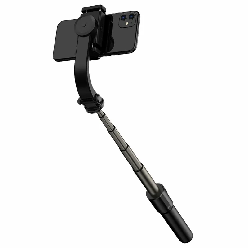 H5 Single Axis Stabilizer Smartphone Gimbal Extendable Selfie Stick Tripod with Bluetooth-Compatible Shutter - Black