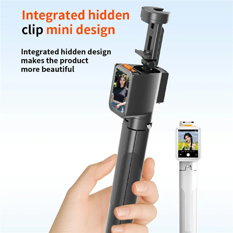 RK-X40W Ultra Smartphone Selfie Stick Tripod Vlog Shooting Auto Pop Open Stand with Screen Mirroring Device - Black