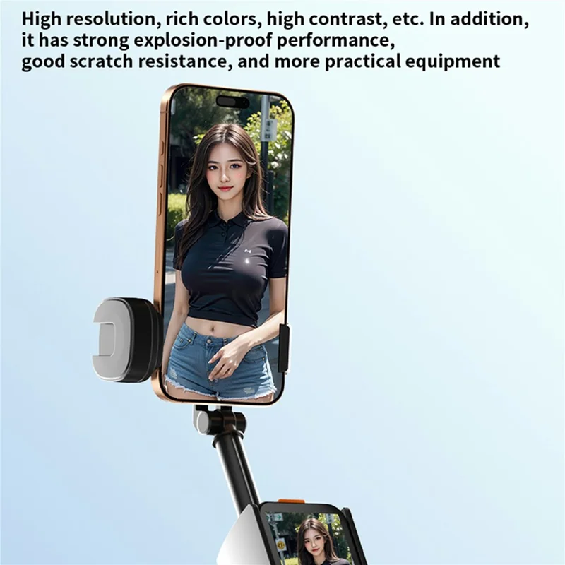 RK-X40W Ultra Smartphone Selfie Stick Tripod Vlog Shooting Auto Pop Open Stand with Screen Mirroring Device - Black
