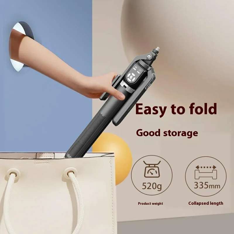P320 Bluetooth-Compatible Selfie Stick Dual Remote Control Smartphone Extendable Four-legged Stand