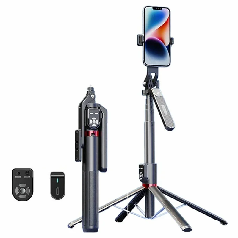 P325 Bluetooth-Compatible Selfie Stick Dual Remote Control Phone Extendable Anti-Shake Gimbal Handle Stand