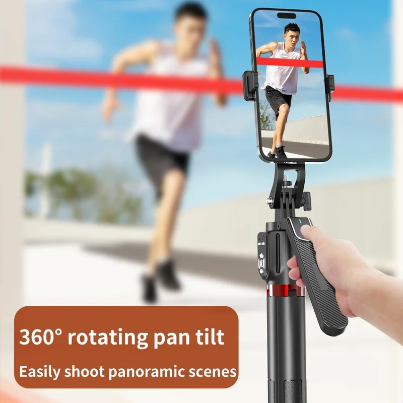 P325 Bluetooth-Compatible Selfie Stick Dual Remote Control Phone Extendable Anti-Shake Gimbal Handle Stand