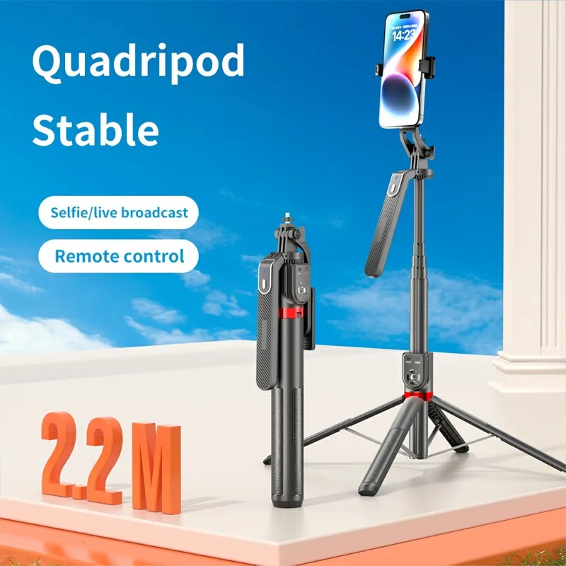 P325 Bluetooth-Compatible Selfie Stick Dual Remote Control Phone Extendable Anti-Shake Gimbal Handle Stand