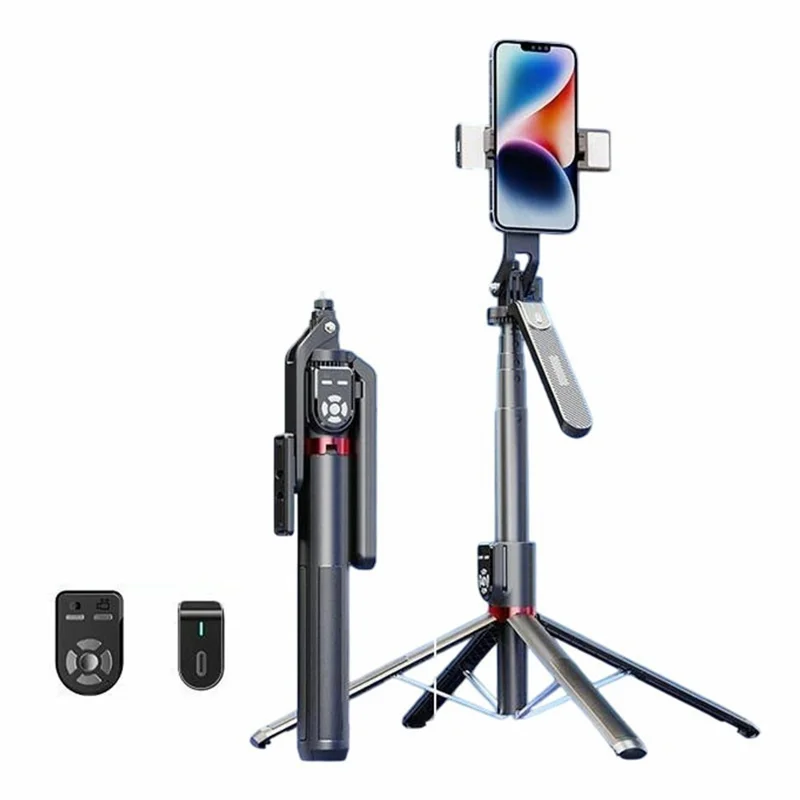 P325 Dual V2 Fill Light Bluetooth-Compatible Selfie Stick Dual Remote Control Phone Anti-Shake Gimbal Handle Stand