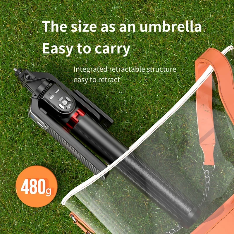 P325 Dual V2 Fill Light Bluetooth-Compatible Selfie Stick Dual Remote Control Phone Anti-Shake Gimbal Handle Stand