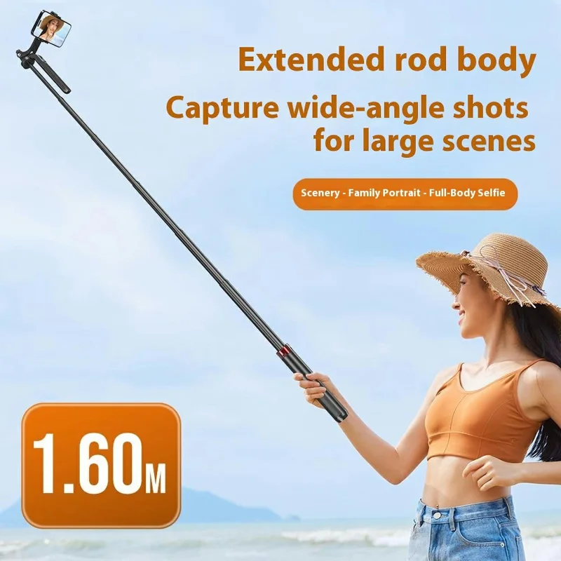 P185mini Dual V2 Fill Light Portable Bluetooth-Compatible Selfie Stick Smartphone Four-leg Stand Extendable Monopod
