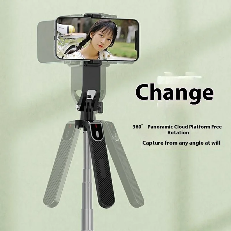 P180MAX Single V1 Fill Light Phone Selfie Stick 2.2m Extendable Live Streaming Foldable 4-Leg Stand