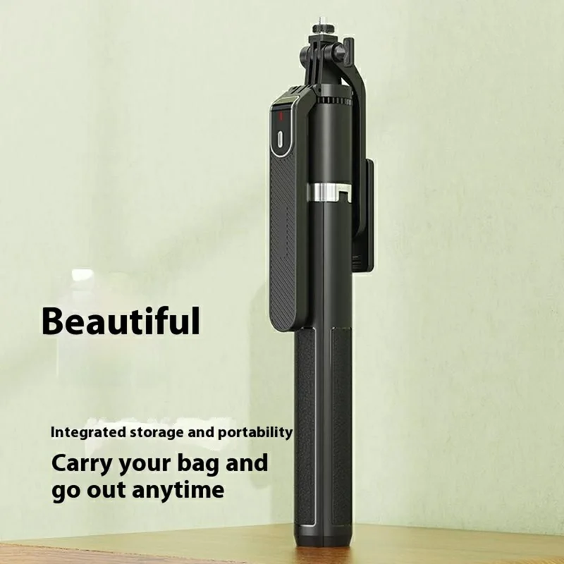 P180MAX Phone Selfie Stick 2.2m Extendable Live Streaming Foldable 4-Leg Stand with 1 Square Fill Light