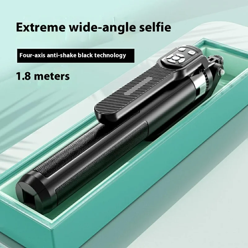 P180TK Phone Selfie Stick Bluetooth-Compatible TikTok Remote Control Extendable Stand with 1 Fill Light