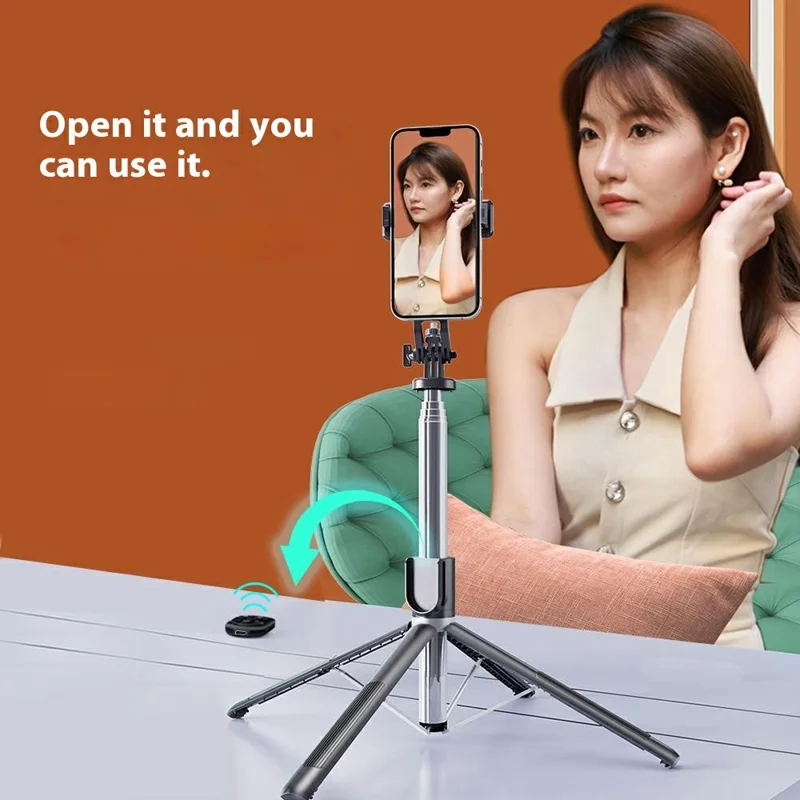 P230TK Bluetooth-Compatible Selfie Stick Smartphone Anti Shake Extendable Live Streaming Stand