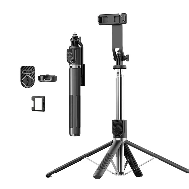 P230TK Single V1 Fill Light Bluetooth-Compatible Selfie Stick Smartphone Anti Shake Extendable Live Streaming Stand